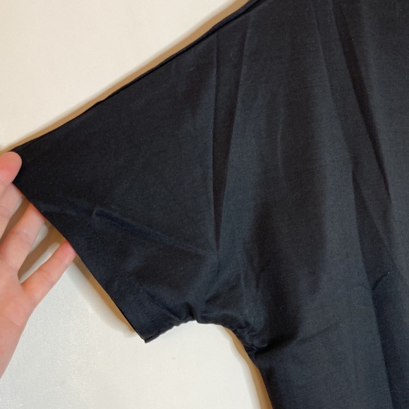 🆕 Black Front Pocket Short Sleeve T-Shirt Dress - Picture 8 of 11